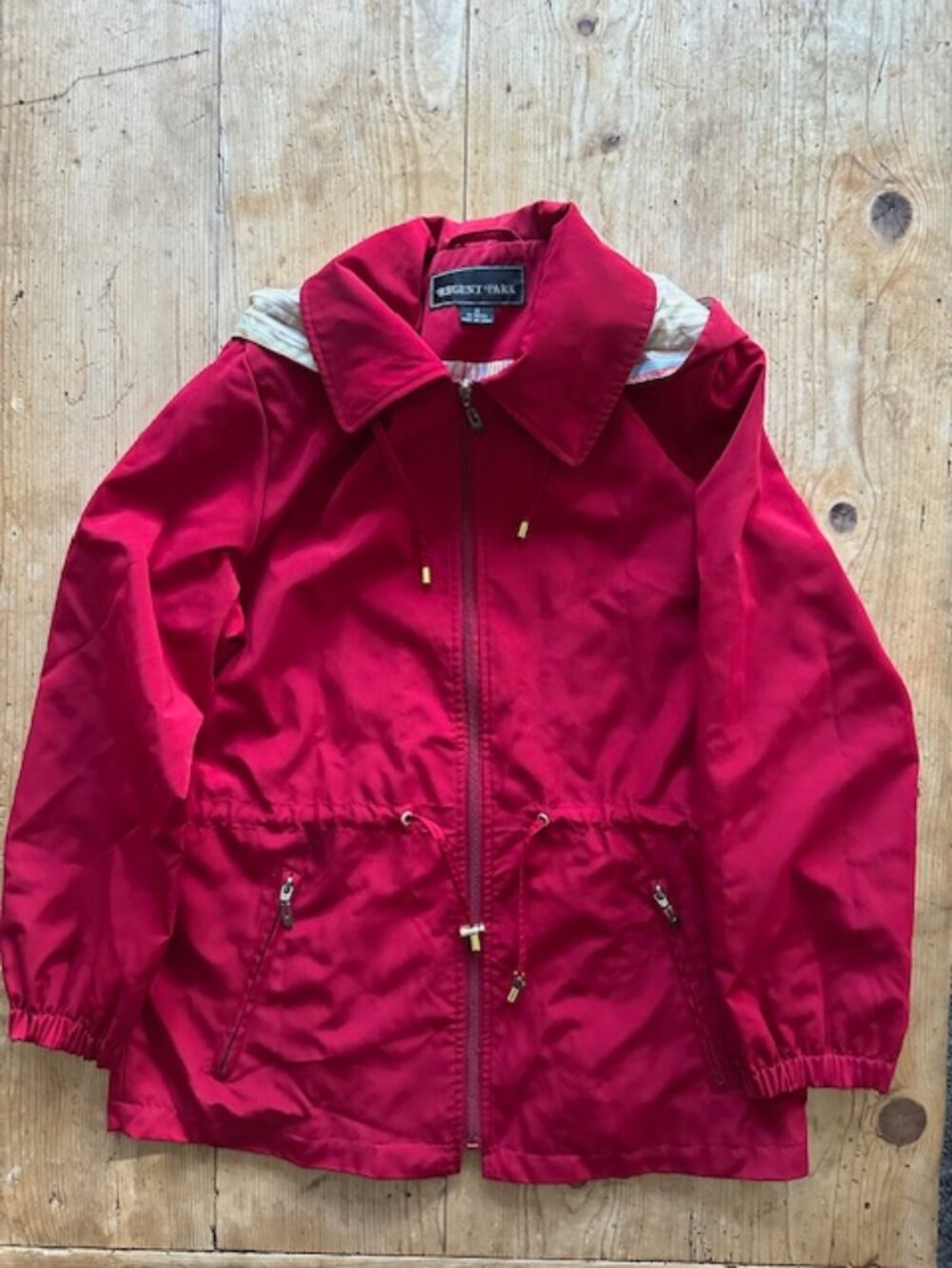 Regent Park Red Water Resistant Jacket Size S